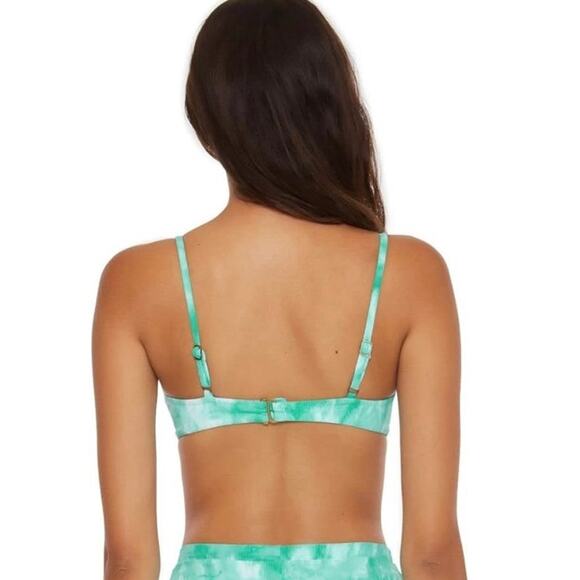 BECCA Crystal Sarah Rib Underwire Bra Swim Top Jasper Size Large - Picture 2 of 6